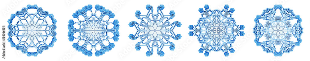 Snowflakes Dark Blue Ice Crystal Winter Symbol