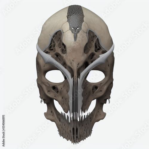 Alien skull mask. Digital i...