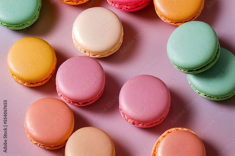 falling stack of macarons , soft and natural color falling stack of macarons , soft and natural color