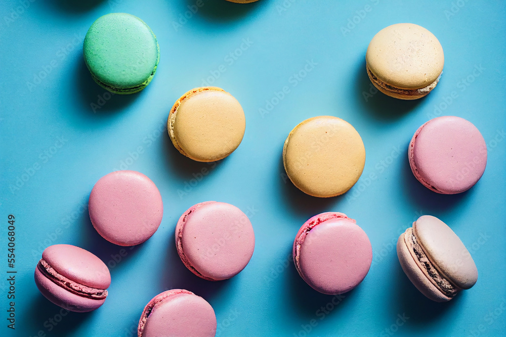 falling stack of macarons , soft and natural color falling stack of macarons , soft and natural color