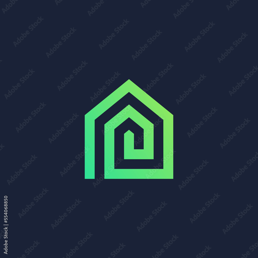 abstract home line logo vector abstract home line logo vector