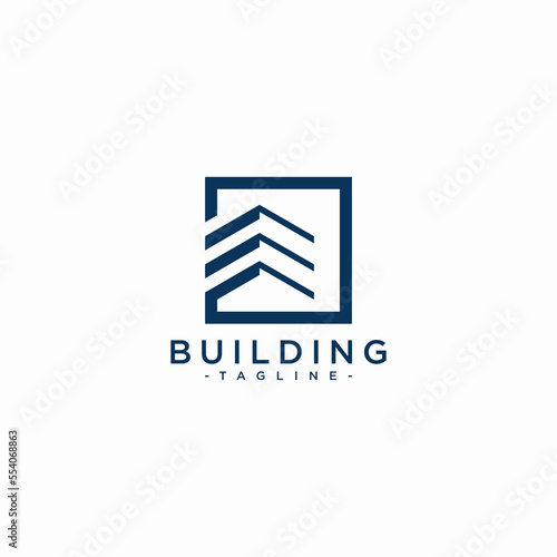 abstract building logo square shape