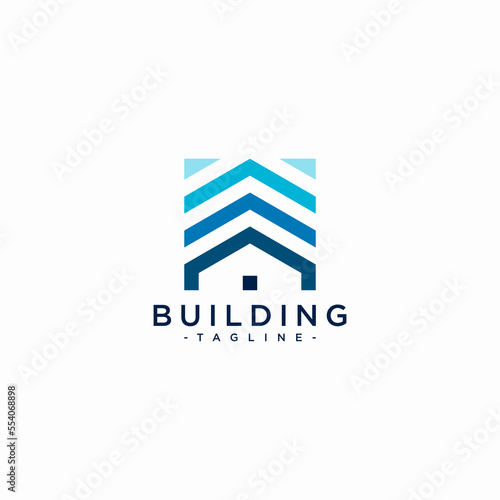 abstract building logo square shape