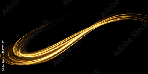 Abstract beautiful light background. Magic sparks on a dark background. Mystical speed stripes, glitter effect. Shine of cosmic rays. Neon lines of speed and fast wind. Glow effect, powerful energy.