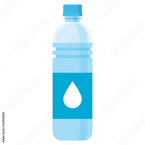 Vector image of drinking water. Pure spring water. Healthy drink. The concept of a healthy lifestyle and sports