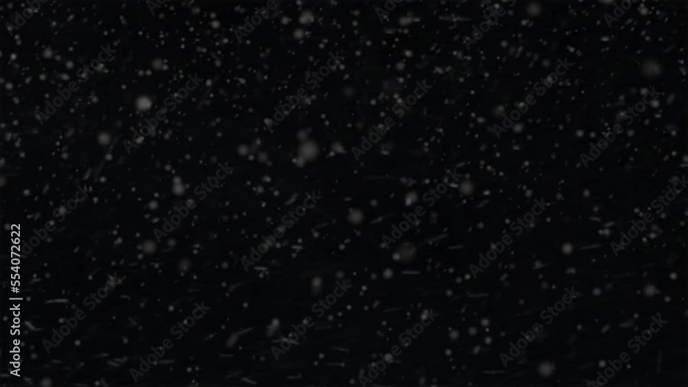 Realistic snowfall overlay, black background - winter, slowly falling snow effect Realistic snowfall overlay, black background - winter, slowly falling snow effect