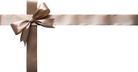 Cross ribbon with cute gold ribbon bow for valentine gift box ornament