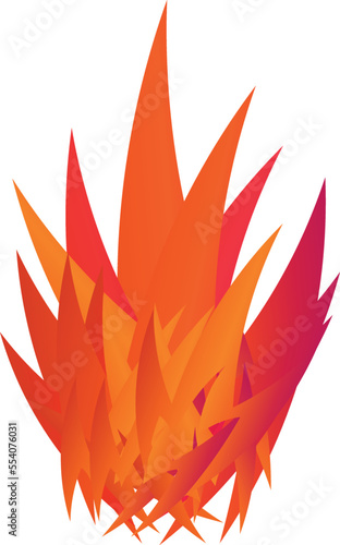 Obraz na płótnie Flames of spikes abstraction vector image w salonie
