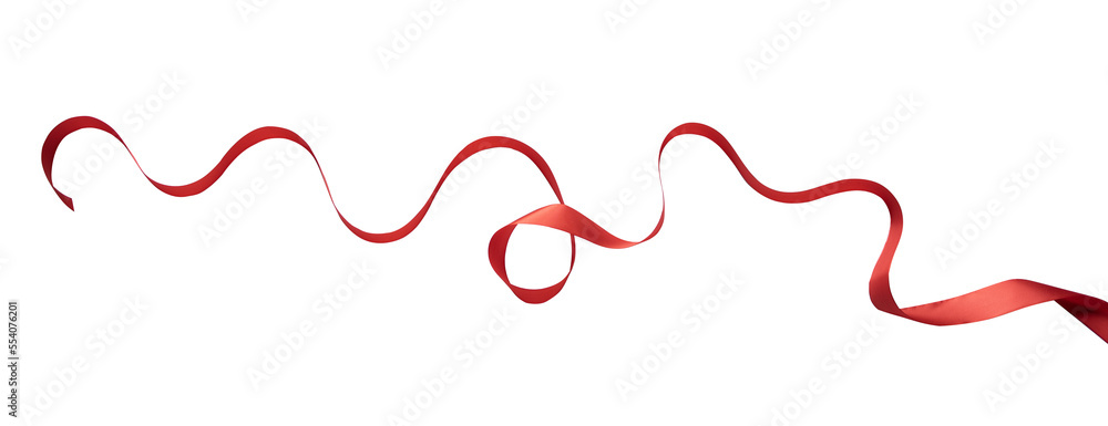 curl red ribbon for border and design element