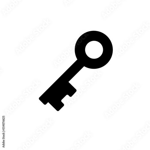 key glyph fill icon vector