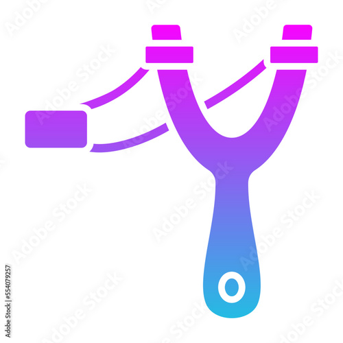 Slingshot Glyph Gradient Icon