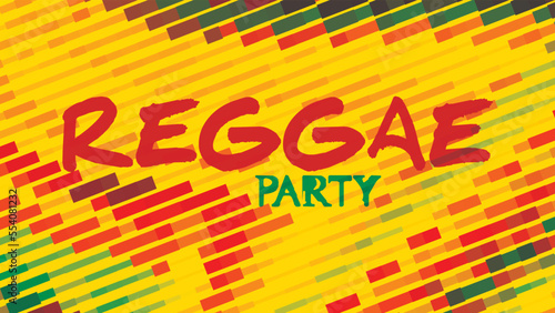 Reggae party background with halftone effect. Vector pattern