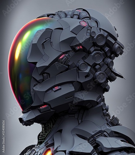 Robots portraits  pack. Generative AI. referance. Game art