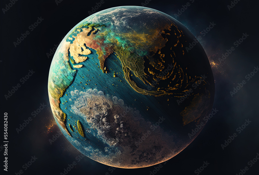 Naklejka premium Earth. Generative AI