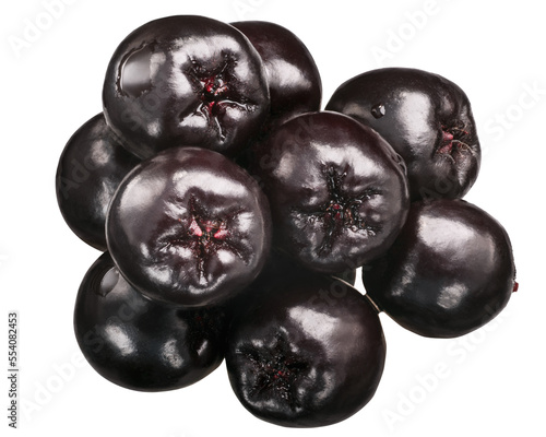 Wallpaper Mural Black chokeberries (Aronia melanocarpa fruits), pile of, top view isolated png Torontodigital.ca