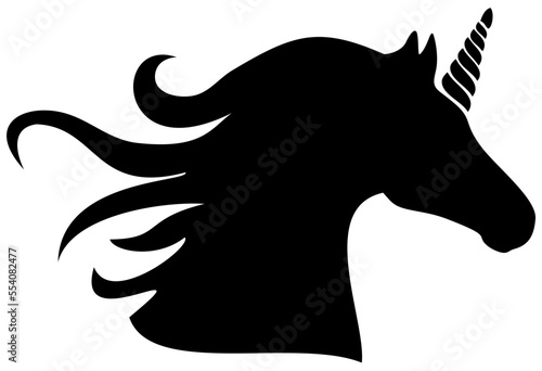 Head of a unicorn vector clipart