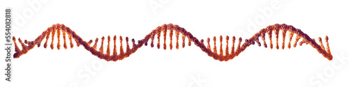 Single strand ribonucleic acid (RNA) isolated. mRNA vaccine research concept photo