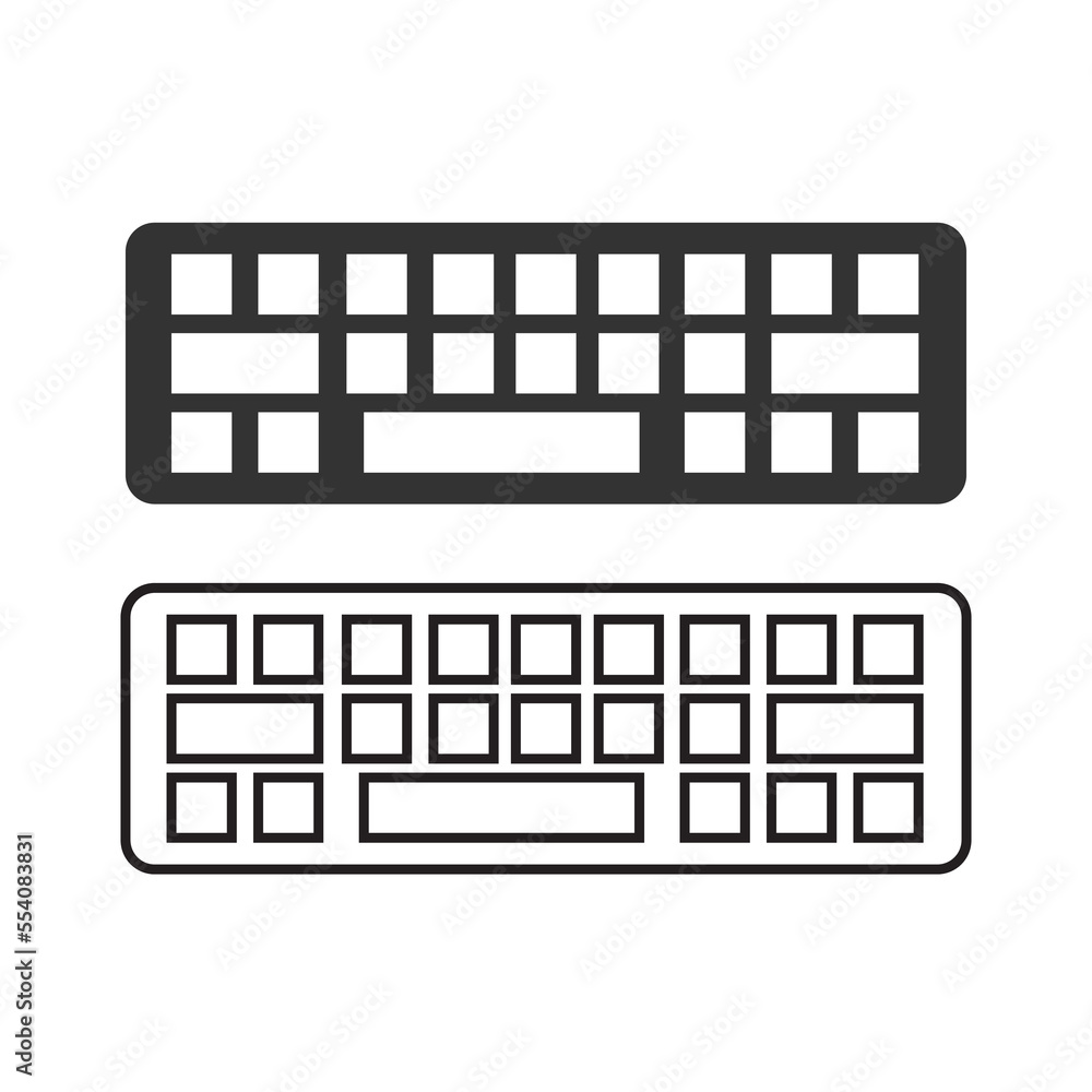 Keyboard icon. Keyboard set line and background vector ilustration. Keyboard icon. Keyboard set line and background vector ilustration.