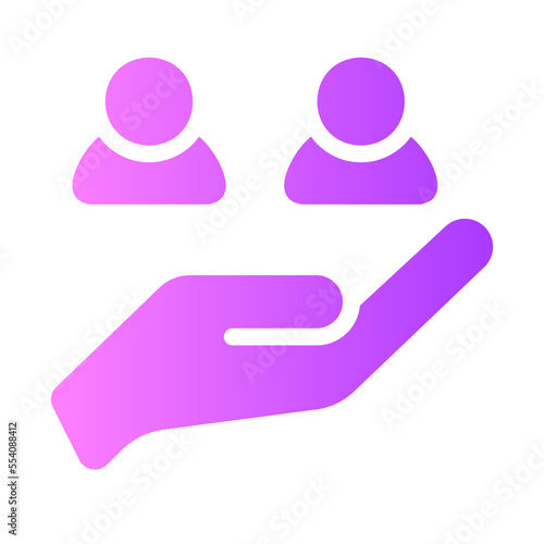 human resources gradient icon