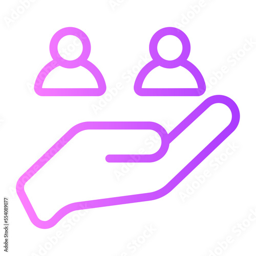 human resources gradient icon