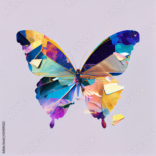 Pastel Butterfly Art - AI Generated