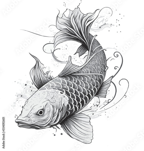 illustration of a koi fish