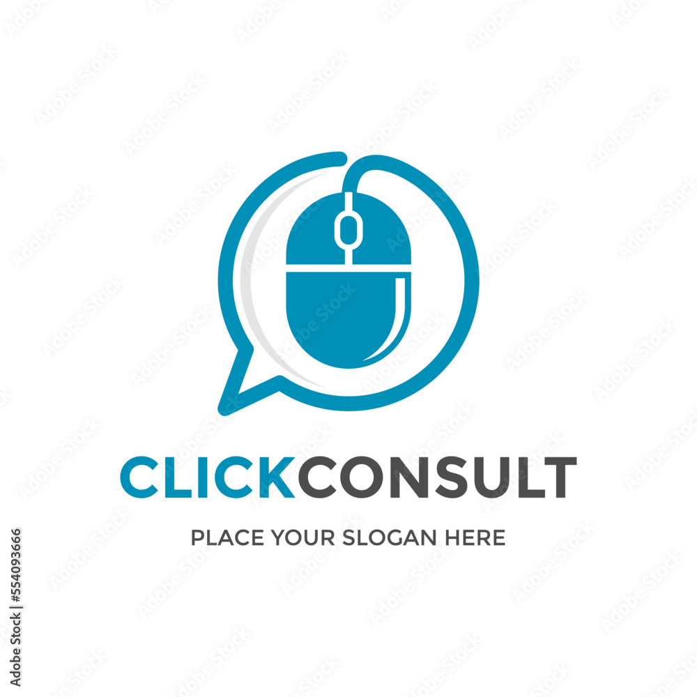 Click consultation vector logo template