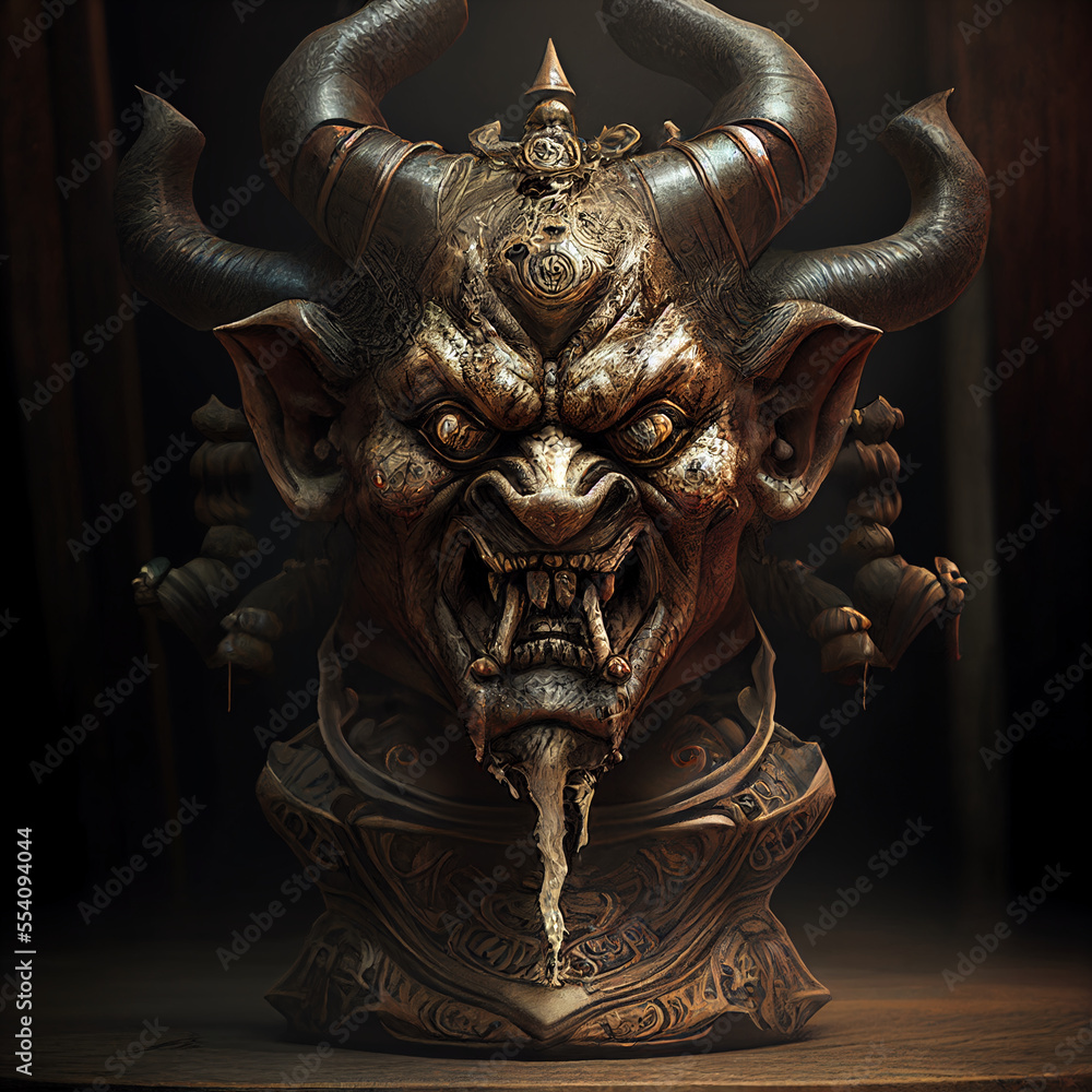 Demon Totem Witchcraft Occult Horror Creepy Halloween Evil Spirit Fire Skull Concept Painting Generative AI Tools Technology illustration Demon Totem Witchcraft Occult Horror Creepy Halloween Evil Spirit Fire Skull Concept Painting Generative AI Tools Technology illustration