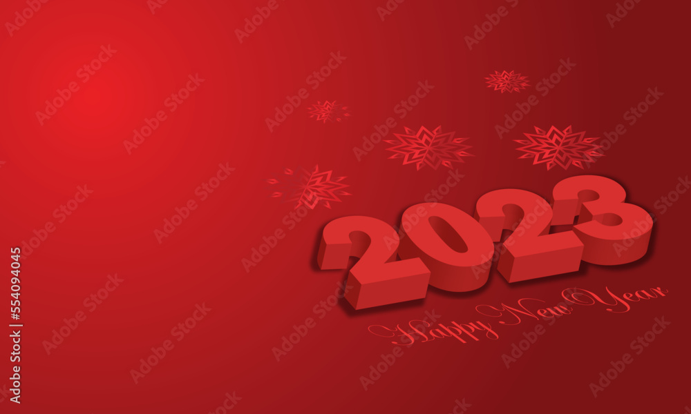 2023 año nuevo 3D isométrico fondo números en color rojo degradado 2023 año nuevo 3D isométrico fondo números en color rojo degradado