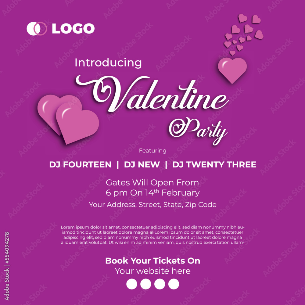 Valentine's Day Special Social Media Post Design