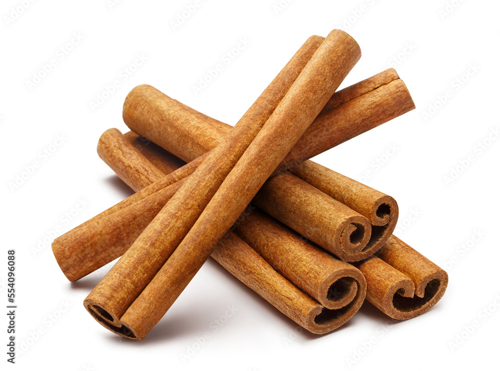Cinnamon sticks, isolated on white background