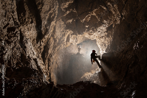 Adventure exploration expedition of Veryovkina, the deepest-known cave on earth, Abkhazia photo