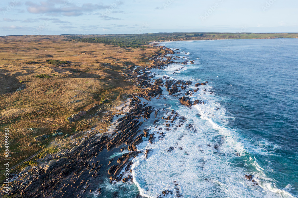 Fototapeta premium Drone aerial photograph of the Fitzmaurice Bay coastline