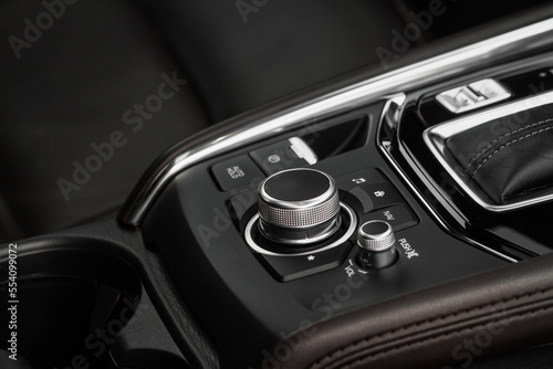 Media control buttons of modern car. © Roman