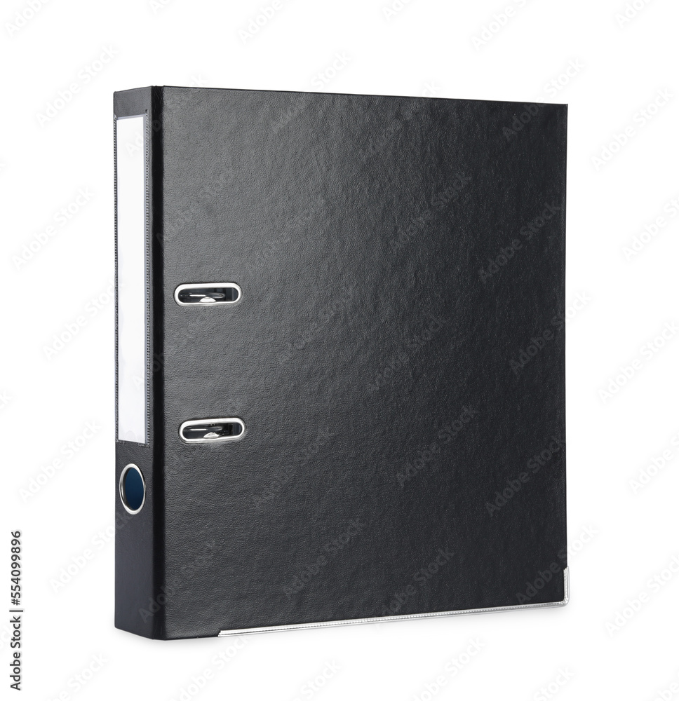 One black office folder isolated on white One black office folder isolated on white