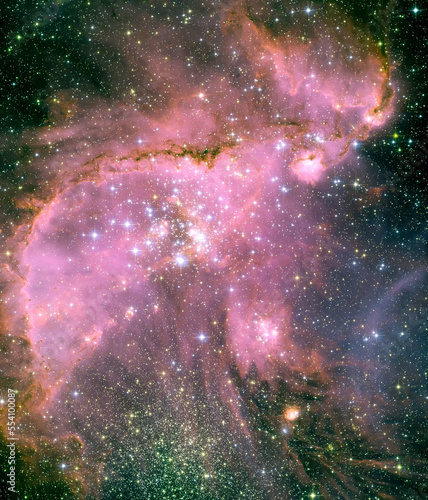 Cuadro en lienzo Hubble image of the galaxy of the Small Magellanic Cloud Nebula