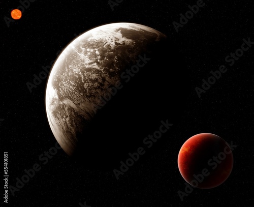 Planet Earth from space 3D illustration (Elements of this image furnished by NASA)