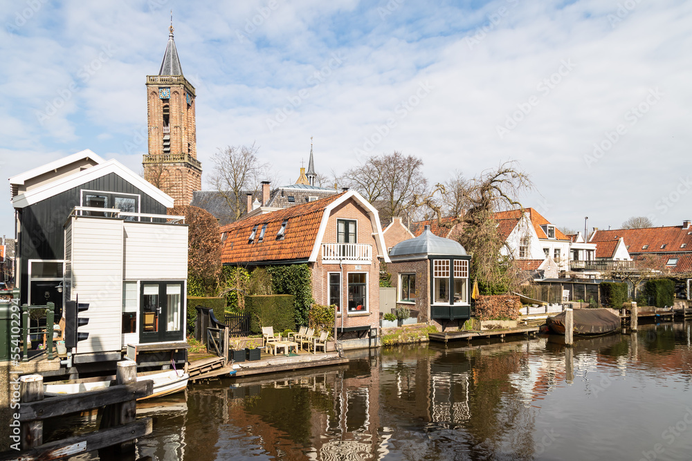 Houses along the river Vecht in the picturesque village of Loenen aan de Vecht.