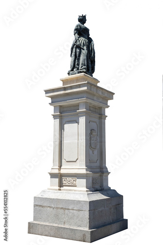 Monument of Isabel II isolated, Madrid