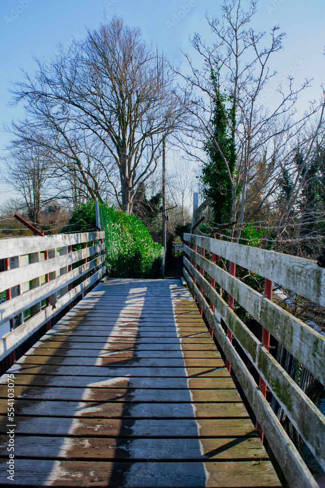 wooden bridge in the park wooden bridge in the park