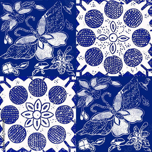 Indonesian Inspired patterns in indigo