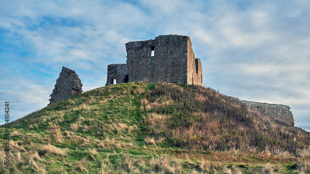 Historic Duffus Castle, Moray landscape