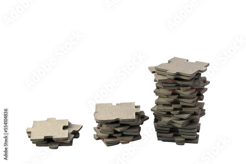 Wallpaper Mural Puzzle pieces rising in numbers. Concept of increasing value. Close up and isolated on a white background. Sweden, 2022. Torontodigital.ca