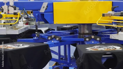 Automatic Silk Screen Textile Shirts Print Machinery Carousel Turning