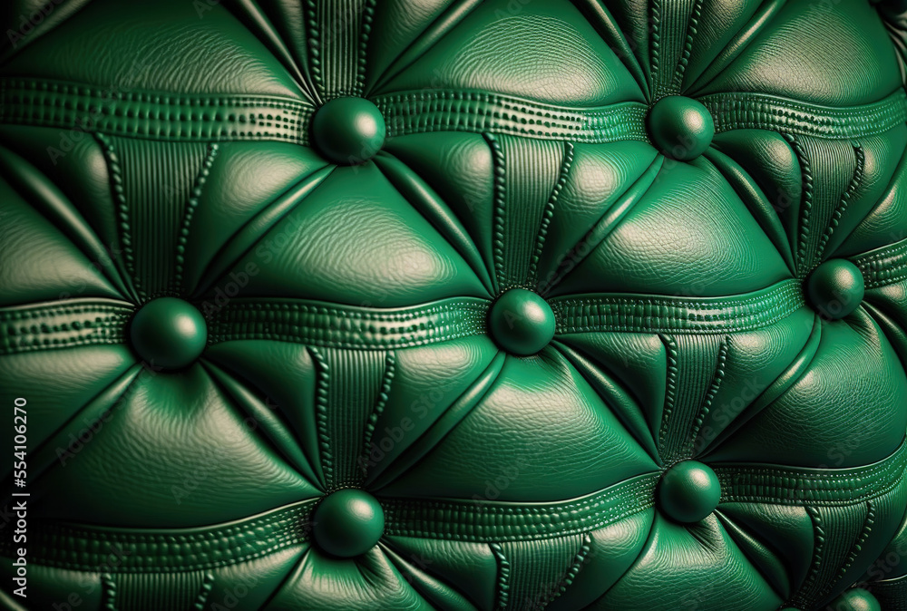 Obraz premium green leather texture. Generative AI