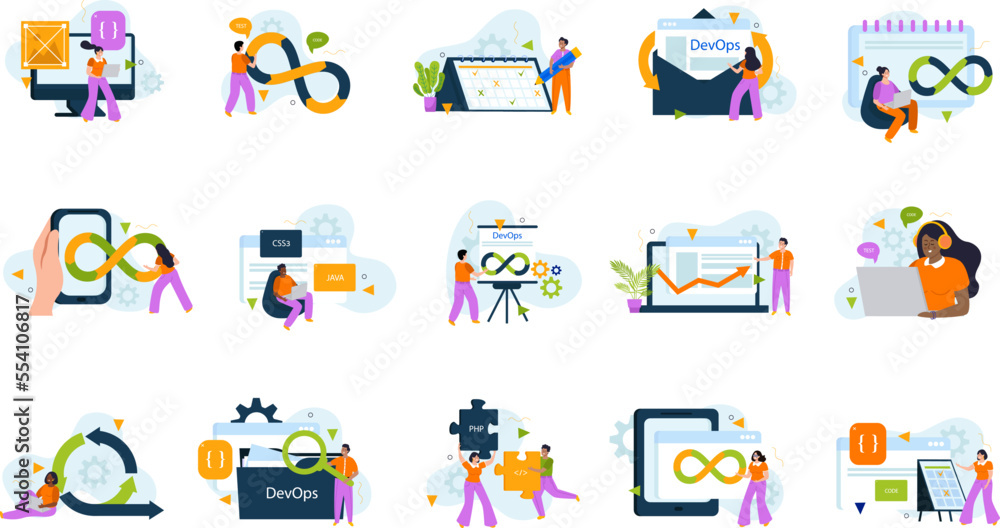 Devops Engineering Flat Set Devops Engineering Flat Set