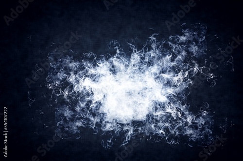 Abstract smoke texture over background. Fog in the darkness.