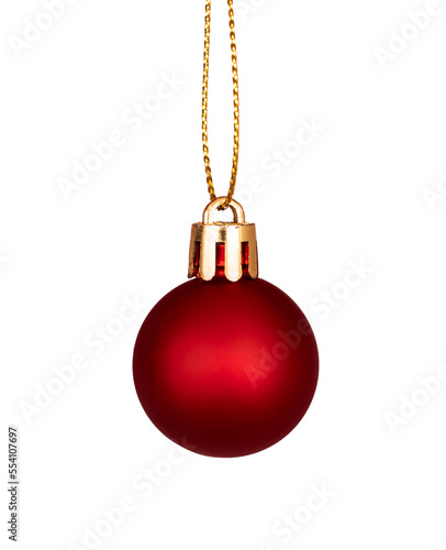 Czerwona bombka matowa, PNG, Święta Bożego Narodzenia
