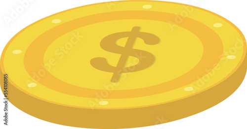 vector illustration of a cartoon coin