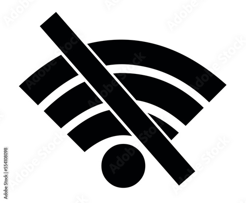 vector illustration offline or inactive wifi sign or icon